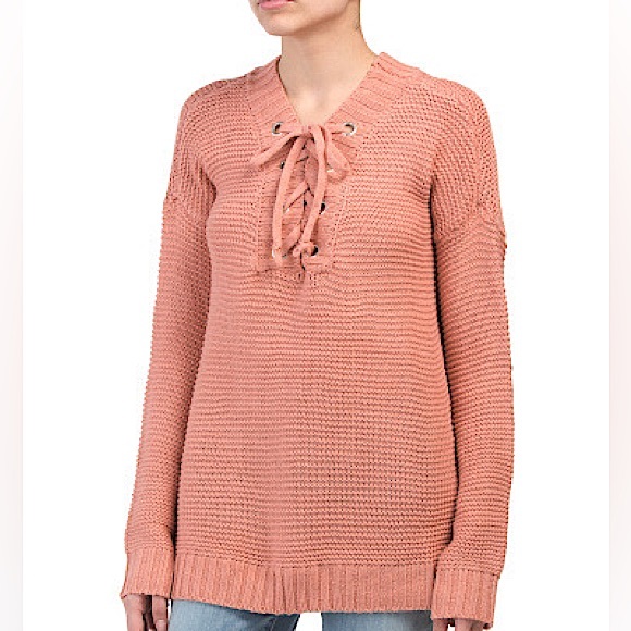 Jack by BB Dakota Sweaters - Jack by BB Dakota Lace Up Sweater